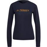 Adidas Dam - Långa ärmar T-shirts adidas Terrex Primeblue Trail T-shirt Women - Legend Ink