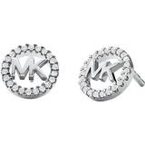 Michael Kors Stiftörhängen Michael Kors Logo Stud Earrings - Silver/Transparent