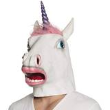 Rosa Heltäckande masker Boland Latex Head Mask Unicorn Pinkie