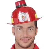 Röd - Uniformer & Yrken Huvudbonader Fiestas Guirca Mens Firemans Helmet With Light & Sound
