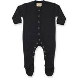 Larkwood Baby's Plain Long Sleeved Sleepsuit - Black