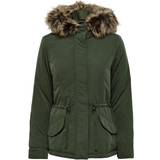 Only New Lucca Parka Jacket - Green/Forest Night
