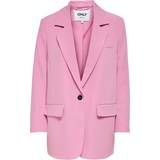 Rosa Kavajer Only Lana Berry Long Blazer - Pink/Fuchsia Pink