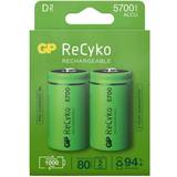 Batterier - Laddningsbara standardbatterier Batterier & Laddbart GP Batteries ReCyko NiMH 5700mAh D 2-pack