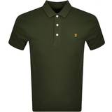 FARAH Flanellskjortor Kläder FARAH Blanes Slim Fit Organic Cotton Polo Shirt - Evergreen