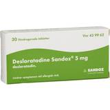 Tablett Receptfria läkemedel Desloratadine Sandoz 5mg 30 st Tablett