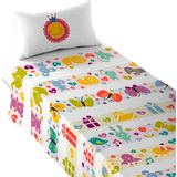 Fjärilar - Multifärgade Textilier Cool Kids Bädset för Spjälsäng Silvina 100x130cm