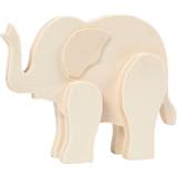 Träleksaker Figuriner Creativ Company Djurfigurer Elefant 12 cm x 16 cm Plywood