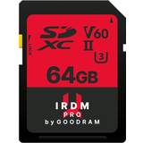 GOODRAM 64 GB Minneskort GOODRAM IR PRO SDXC Class 10 UHS-II U3 V60 265/120MB/s 64GB