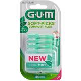 Smaksatt Tandtråd & Tandpetare GUM Soft-Picks Comfort Flex Mint Medium 40-pack