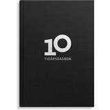 A4 Kalendrar & Anteckningsblock Burde 10-årsdagbok Black Linnetextil