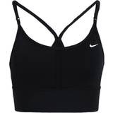 Dam - Mesh Underkläder Nike Dri-FIT Indy Light Support Padded Longline Sports Bra - Black/White