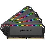 128 GB - Belysning - DDR4 RAM minnen Corsair Dominator Platinum RGB Black DDR4 3600MHz 4x32GB (CMT128GX4M4D3600C18)