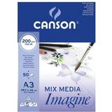 Vattenbaserad Papper Canson Imagine Mix Media A3