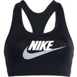Nike BH:ar Nike Dri-FIT Swoosh Medium-Support 1-Piece Pad Graphic Sports Bra - Black/White/Particle Grey
