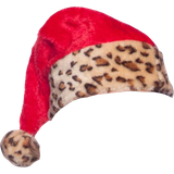 Karneval - Röd Huvudbonader Folat Christmas Pointed Hat Leopard