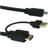HDMI Micro Kablar GeChic Micro HDMI-HDMI/USB A 1.2m