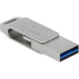 DeLock Compact Flash Minneskort & USB-minnen DeLock USB 3.2 Gen 1 + USB Type-C 64GB (54075)