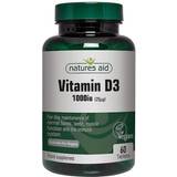 Natures Aid D-vitaminer Vitaminer & Mineraler Natures Aid Vitamin D3 1000iu 60 st