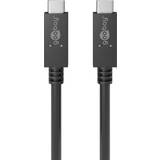 Goobay Rund - USB C-USB C - USB-kabel Kablar Goobay USB C-USB C 3.1 (Gen.2) 1m
