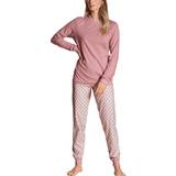 Jersey Sovplagg Calida Lovely Nights Pajama With Cuff - Rose Bud