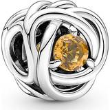 Förlovningsringar - Gul Smycken Pandora November Birthstone Eternity Circle Charm - Silver/Yellow
