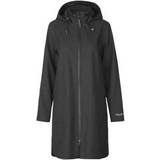 Dam - Elastan/Lycra/Spandex Regnjackor & Regnkappor Ilse Jacobsen Rain128 Raincoat - Black