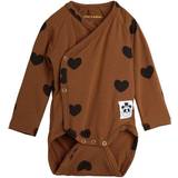 Mini Rodini Bodys Barnkläder Mini Rodini Basic Hearts Wrap Body - Brown (1000007416)