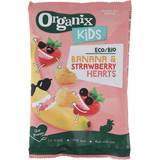 Jordgubb Snacks Organix Banana & Strawberry Hearts 30g
