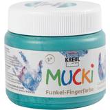 Mucki Hobbymaterial Mucki Fingerfärg, metallgrön, 150 ml/ 1 burk