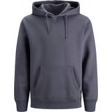 Jack & Jones Solid Hoodie - Blue/Grisaille