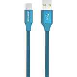 Blåa - USB A-USB C - USB-kabel Kablar GreyLime Braided USB A-USB C 1m