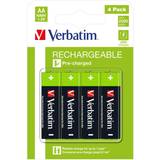 Batterier - Kamerabatterier - NiMH Batterier & Laddbart Verbatim AA Rechargeable NiMH Compatible 4-pack