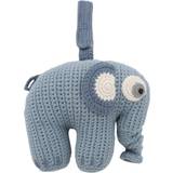 Elefanter Aktivitetsleksaker Sebra Zebra Music Mobile Crochet Elephant Powder Blue