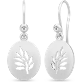 Julie Sandlau Tree of Life Signet Earrings - Silver/Transparent