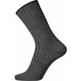 Egtved Wool No Elastic Rib Socks - Dark Grey