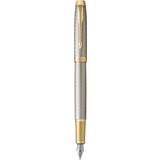 Silver Reservoarpennor Parker IM Premium Warm Silver Gold Trim Fountain Pen