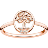 Roséguld Ringar Thomas Sabo Charm Club Tree of Love Ring - Rose Gold/Transparent