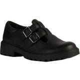 Geox Girl's Casey Leather School Shoes - Black