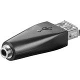 MicroConnect 2.0 - Kabeladaptrar Kablar MicroConnect USB A-3.5mm 2.0 F-F Adapter
