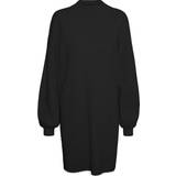 Stickade klänningar Vero Moda Nancy Funnel Neck Dress - Black