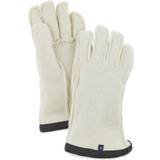 Fleece Handskar & Vantar Hestra Heli Ski Wool Liner 5-Finger Gloves - Offwhite
