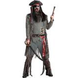 Grå - Pirater Dräkter & Kläder Disguise Deluxe Zombie Pirate Costume