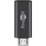 Goobay 2.0 - Svarta Kablar Goobay USB Micro B - USB C M-F Adapter