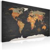 Tavlor Arkiio World Map Secrets Of The Earth Tavla 90x60cm