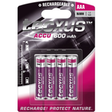 Tecxus AAA (LR03) Batterier & Laddbart Tecxus AAA NiMH 600mAh Compatible 4-pack