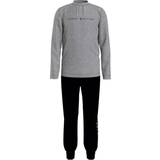 Tommy Hilfiger Pyjamasar Tommy Hilfiger Basic Pant Jersey Pyjamas Set - Medium Grey/Black (UB0UB00406)