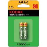 Kodak Batterier - Laddningsbara standardbatterier Batterier & Laddbart Kodak AAA Rechargeable 1000mAh Ni-MH 2-pack