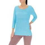 Blåa - Dam - Polyamid T-shirts UYN To Be Three Quarter Sleeves Shirt Women - Arabe Blue