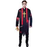 Svart - Zombies Maskeradkläder Amscan Mens Zombie Priest Costume